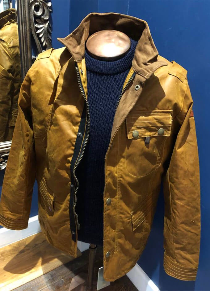 mustard wax jacket