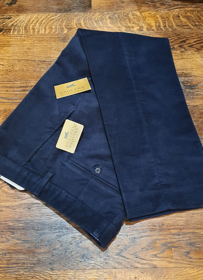 Reiss Spark Slim Fit Moleskin Trousers Navy at John Lewis  Partners