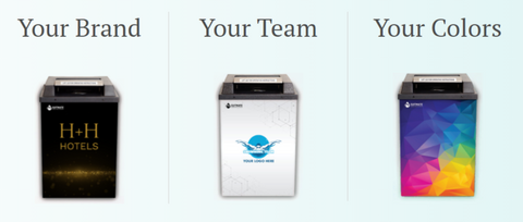 Suitmate custom units allow your logo or design on the water extractor