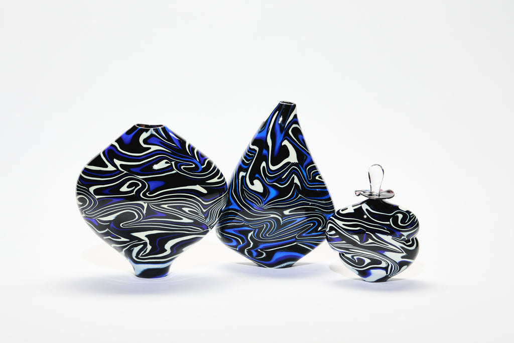 Peter Layton, Eddies Blue, Freeblown glass, Individually priced from £300