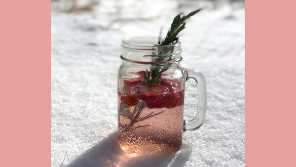 holiday red and green spritzer