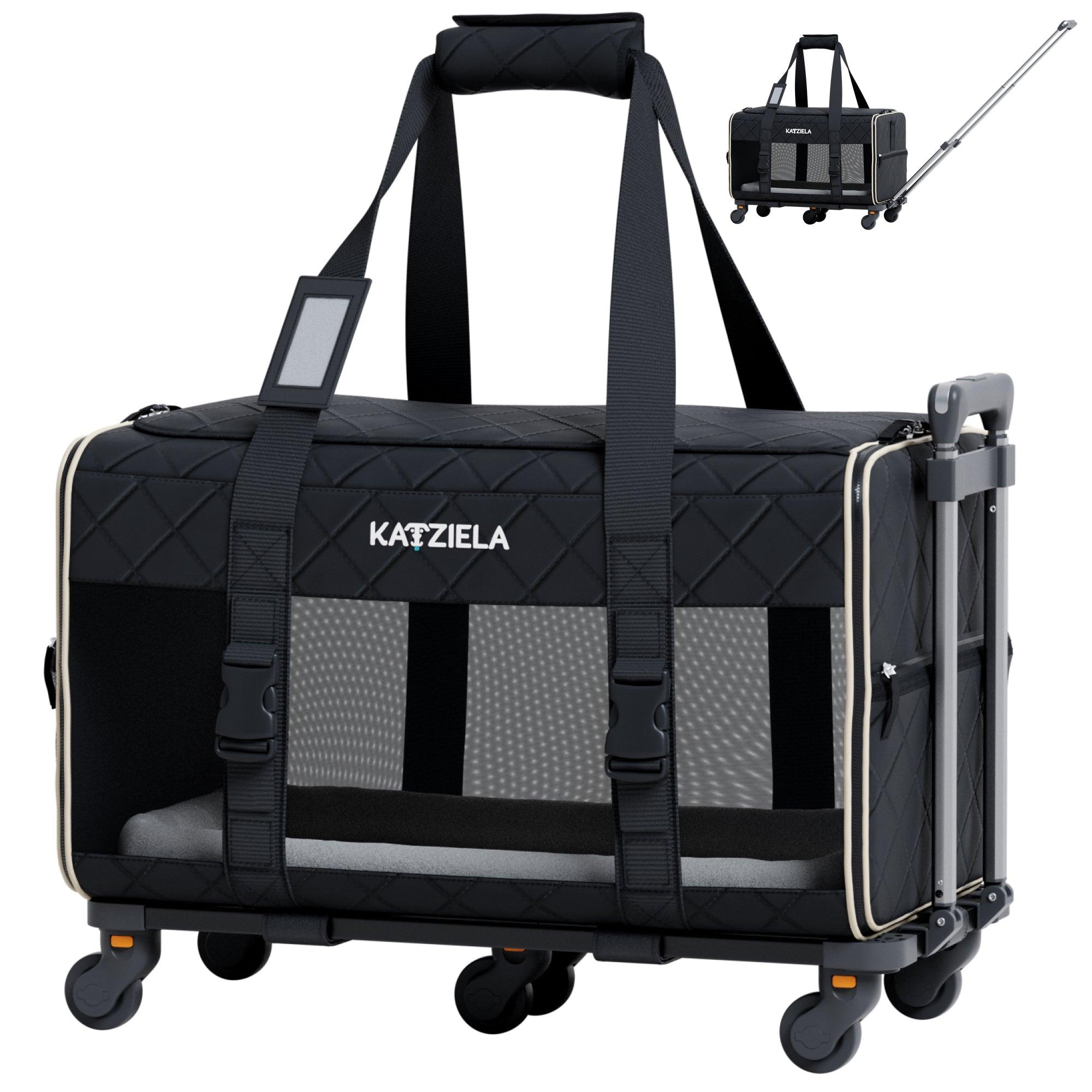 Katziela Expandable Sling Black Pet Carrier, 14 L X 4 W X 10 H
