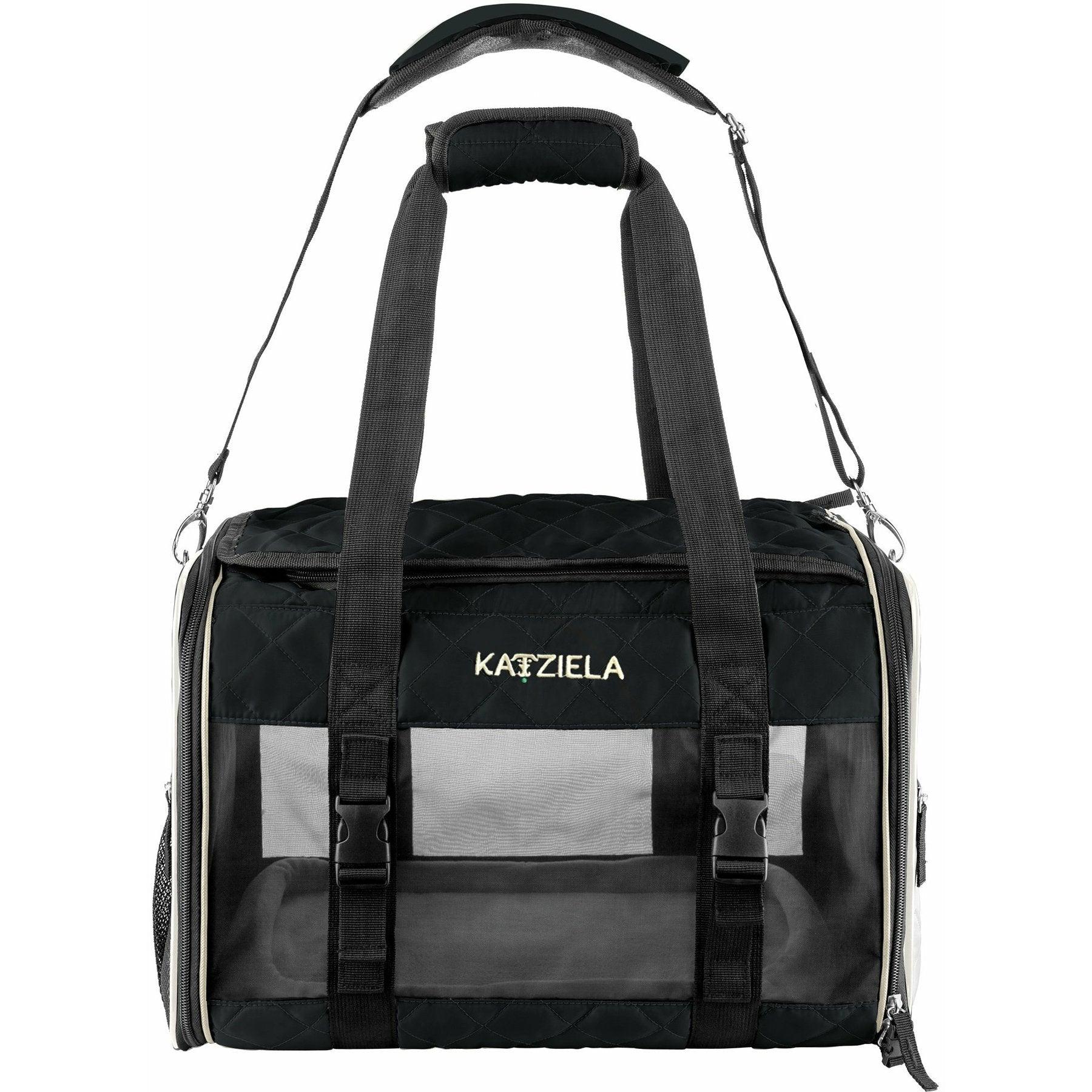 Katziela Rolling Pet Carrier Airline Approved – Pet Carrier with Wheels –  Luxury Lorry – Deluxe TSA Approved Cat Carrier with Wheels – Small Airline  Approved Dog Carrier Trolley – Plane Carry On Bag –