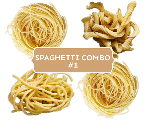 Spaghetti Combo #1: 2 Spaghetti, One Each of Bucatini and Garganelli |  Charlie's Table, Inc.