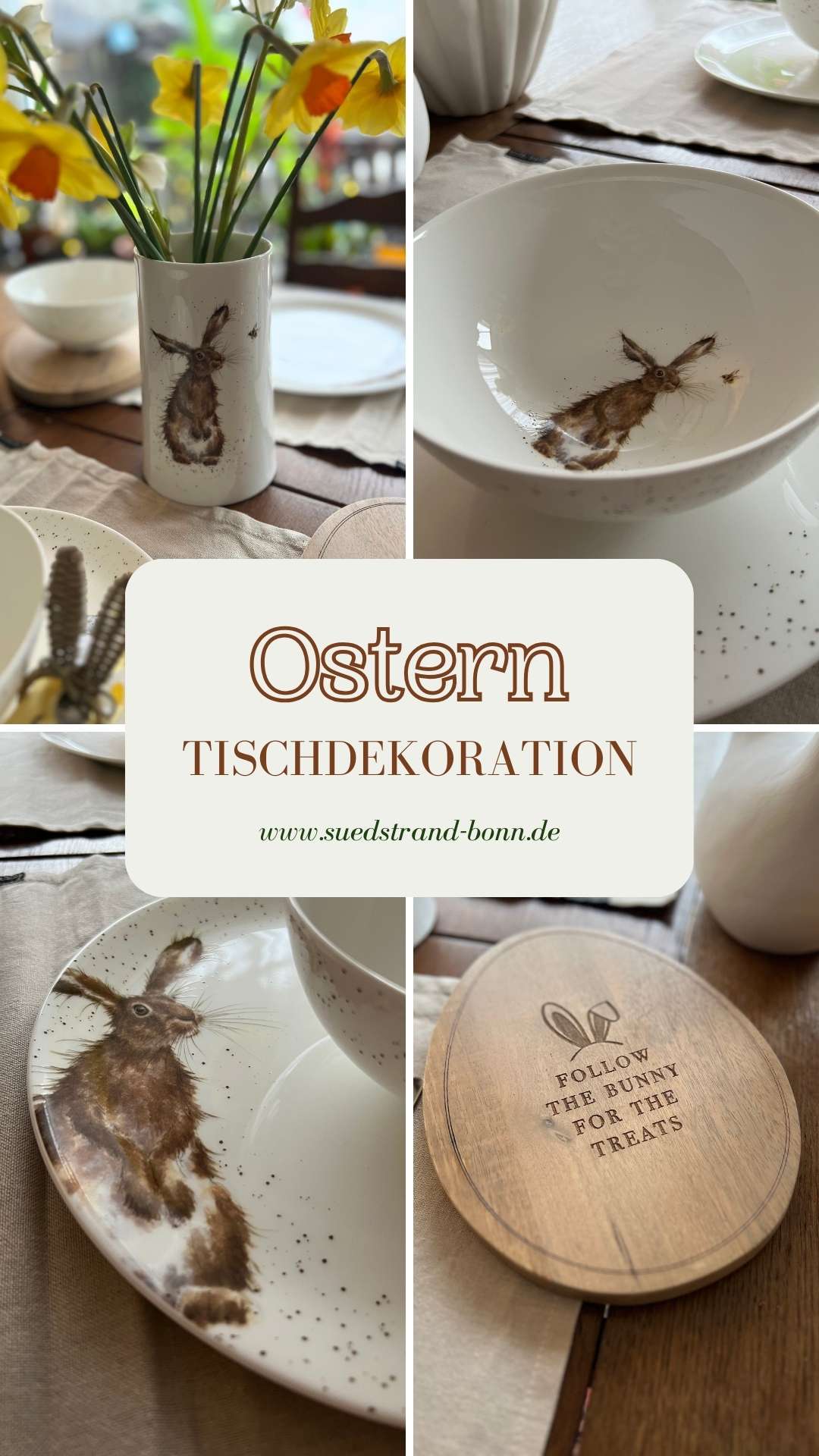 Österliche Tischdekoration mit Wrendale Designs und Rivièra Maison