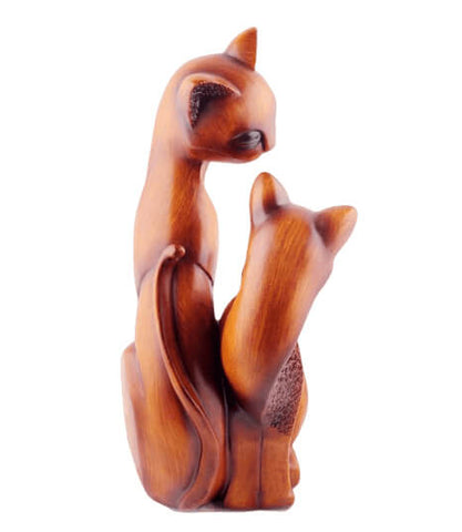 Statue Chat En Bois Decoration Chats Animoment