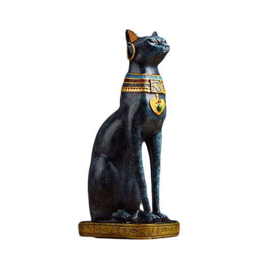 Statuette Chat Egyptien Bleu Texture Decoration Chat Animoment