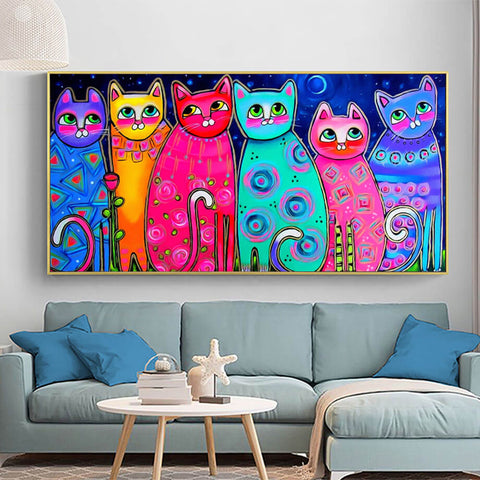 Tableau Chat Abstrait Decoration Chat Animoment