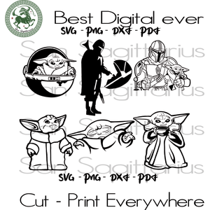 Download Baby Yoda Star Wars Bundles Svg Files For Cricut Silhouette Instant Download San Sagittarius