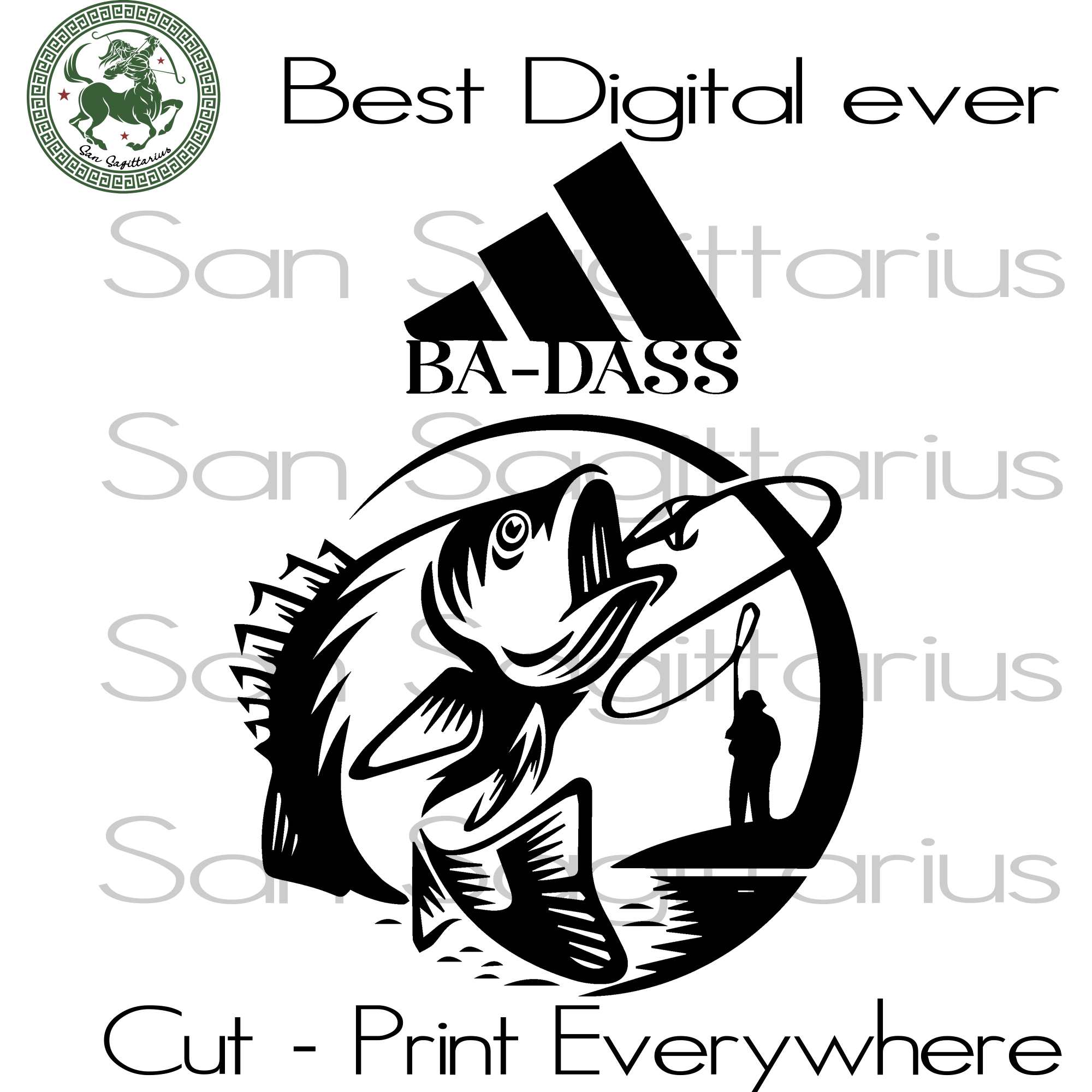Download Badass, Fishing Dad Svg, Fishing Lover, Fathers Day Gift, Father gift - San Sagittarius