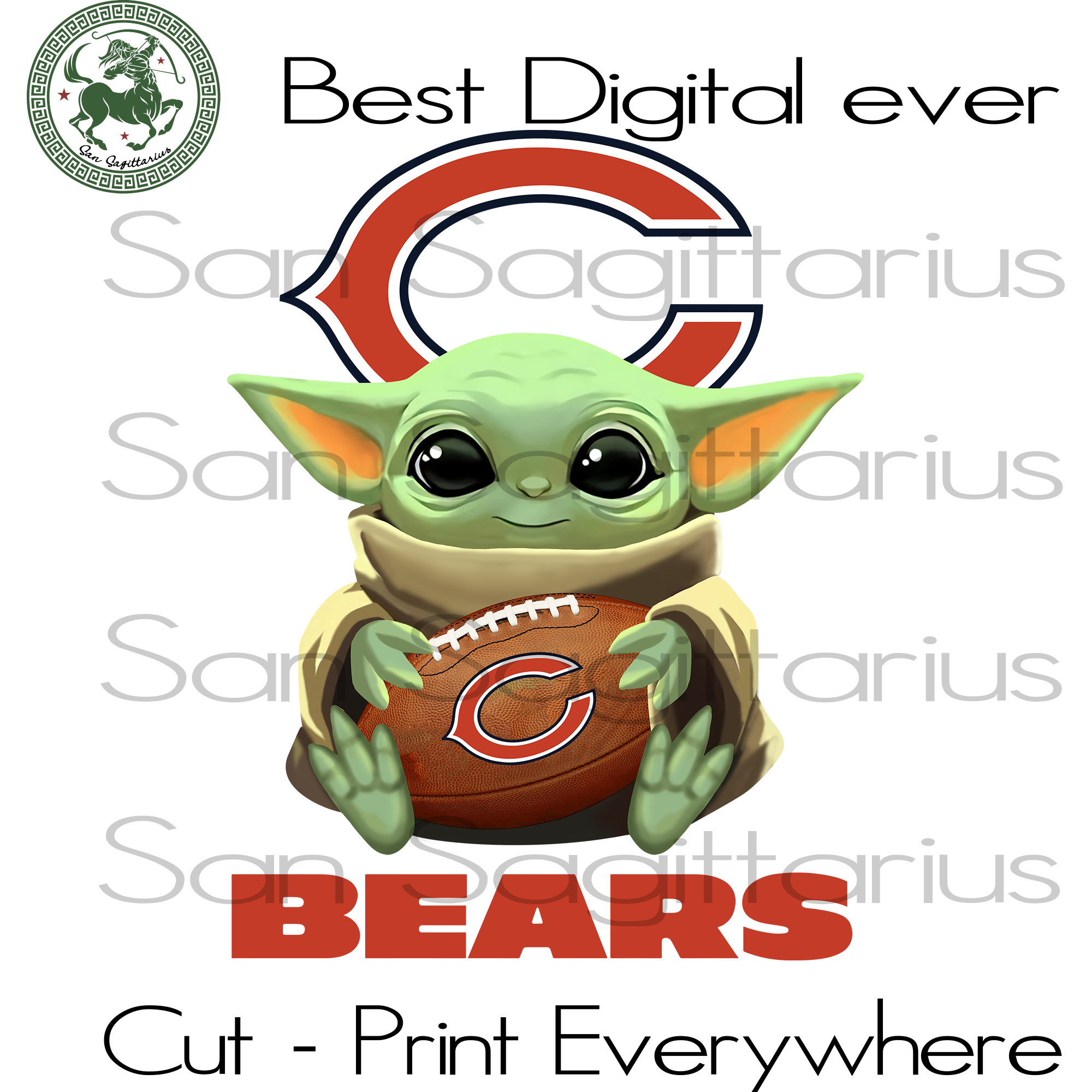 Download Baby Yoda Star Wars Chicago Bears Nfl Chicago Bears Nfl Chicago Bea San Sagittarius