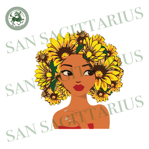 Download Black Girl Loves Sunflower Svg Black Girl Magic Melanin Svg Afro Ve San Sagittarius