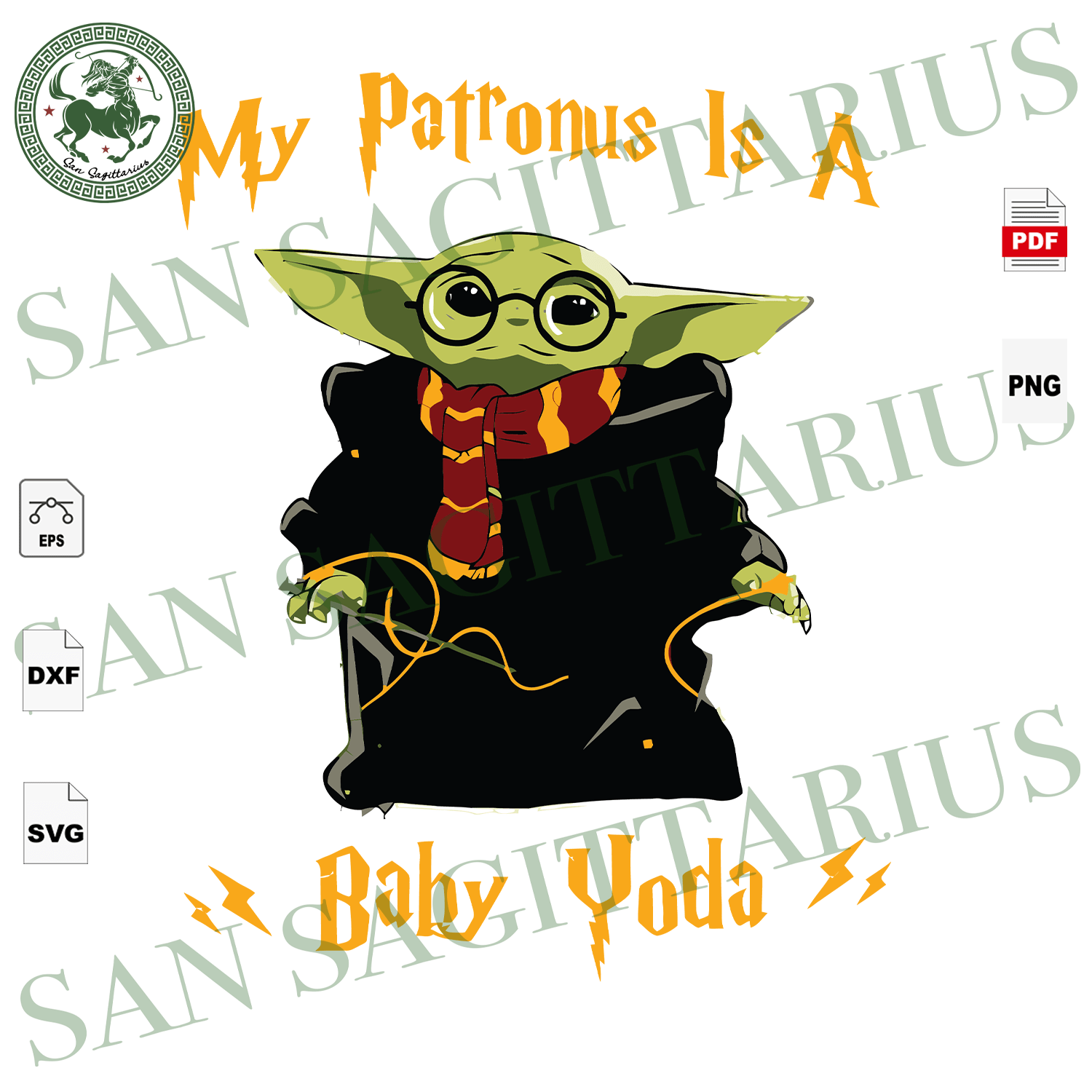 Download My Patronus Is A Baby Yoda Baby Yoda Svg Harry Potter Svg Harry Pot San Sagittarius