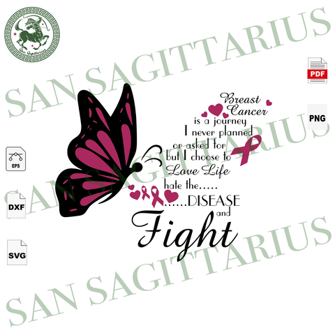 Download Cancer Awareness Fight Difficulty Tagged Butterfly Svg San Sagittarius