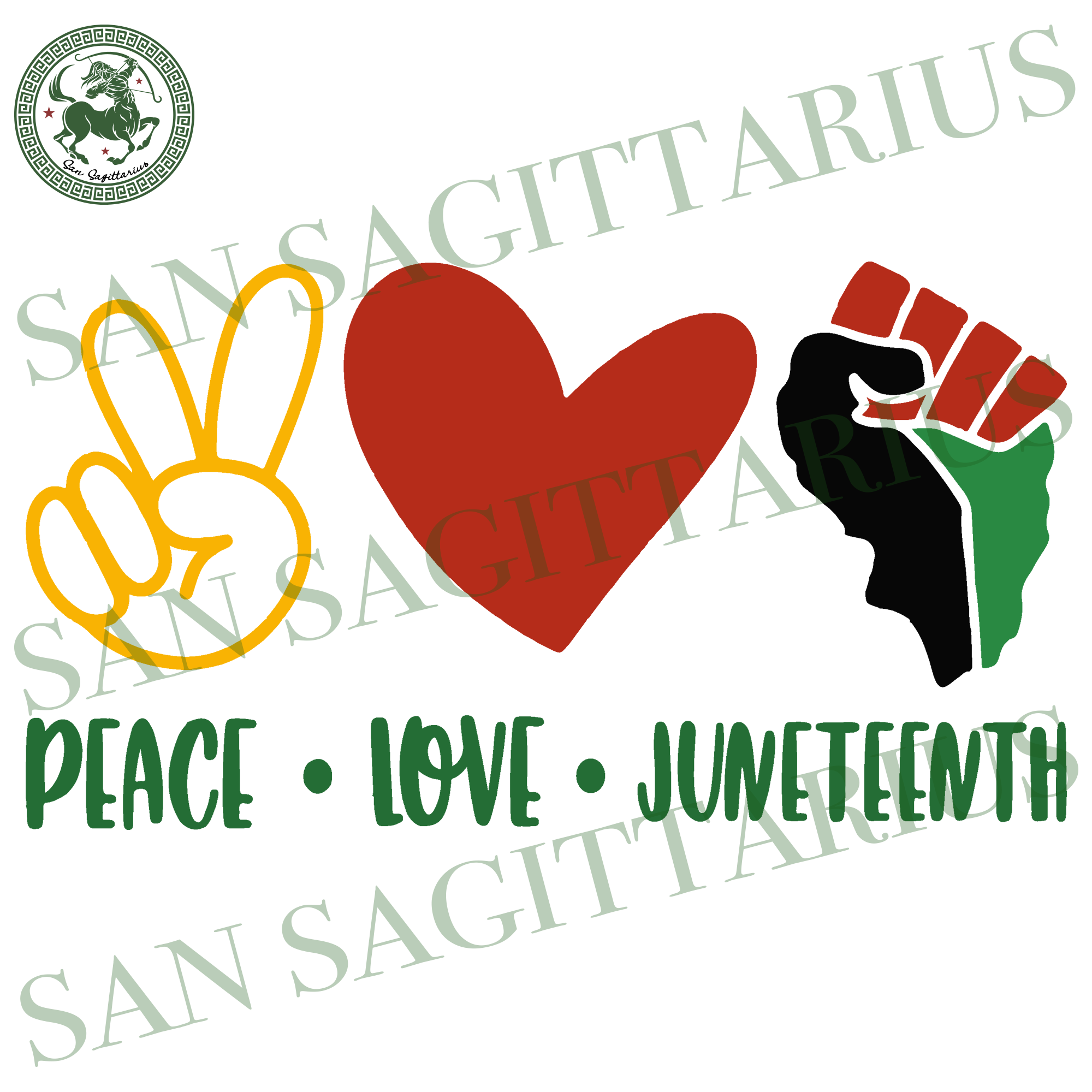 Download Peace Love Juneteenth svg, Black lives matter gift, Independence day s - San Sagittarius