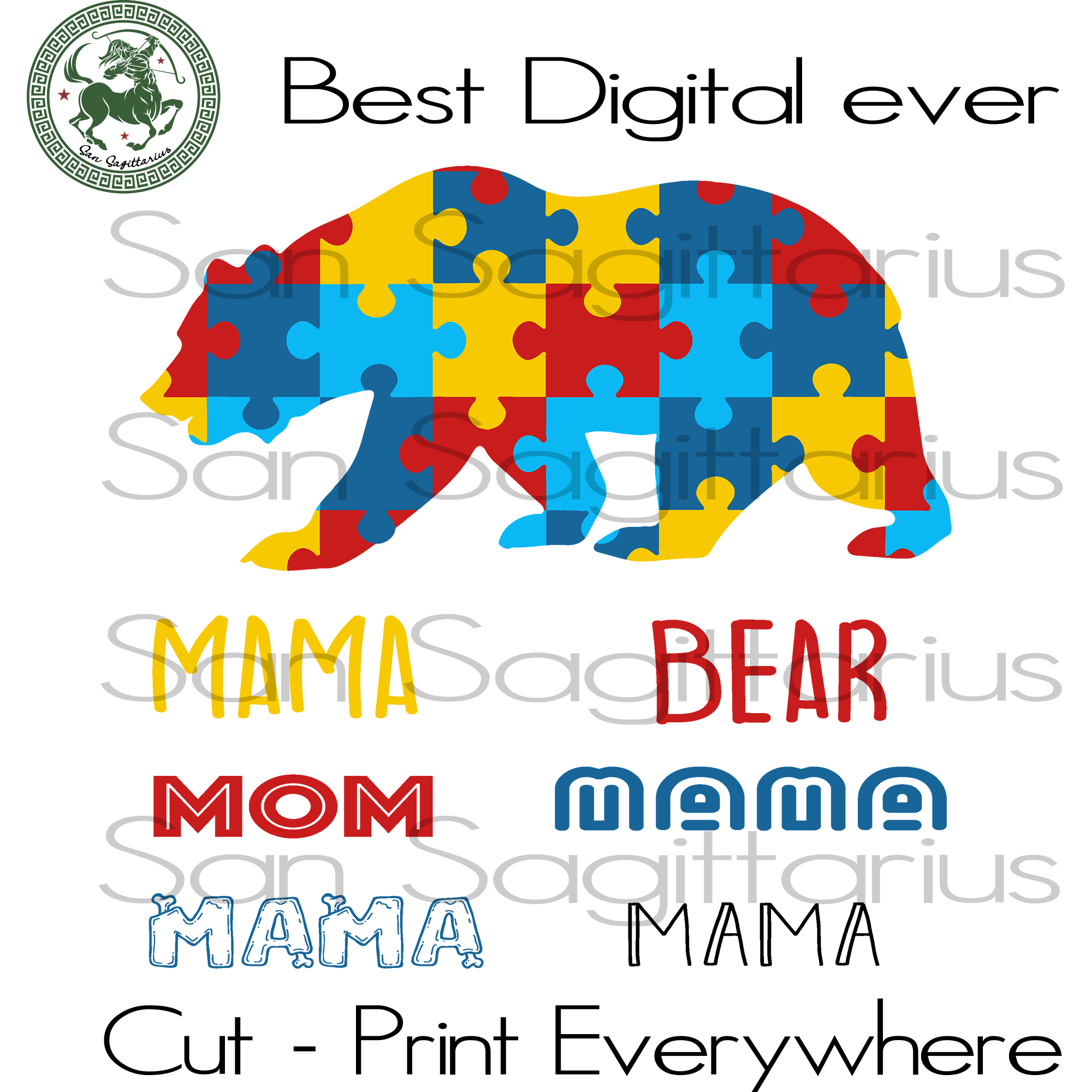 Free Free Mama Bear Autism Svg 507 SVG PNG EPS DXF File