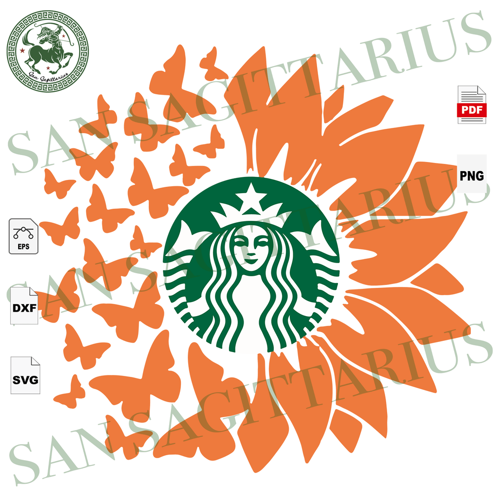 Free Free 123 Sunflower Butterfly Starbucks Svg SVG PNG EPS DXF File