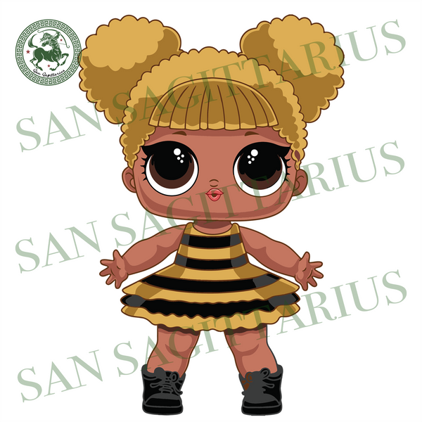 Download Queen Bee Lol Surprise Doll Black Girl Svg Doll Svg Queen Bee Svg San Sagittarius