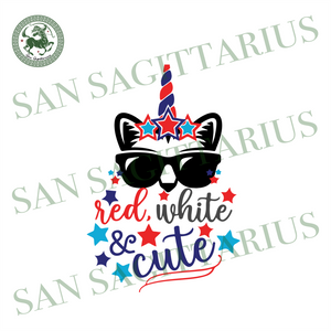 Download Red White And Cute Unicorn Cat Svg Independence Day Svg Cat Svg Cat San Sagittarius