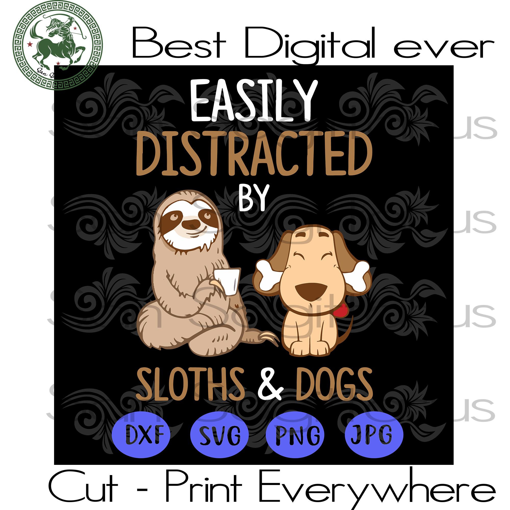 Download Sloth Dog Lovers, Dog Mom, Dog Lover, Dog Girl Pet Animals Lover SVG F - San Sagittarius