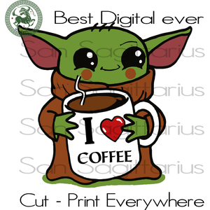 Download Baby Yoda Star Wars Coffee Lover Clipart Svg Files For Silhouette Cri San Sagittarius