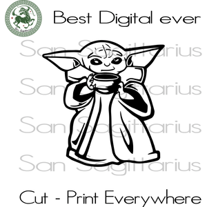 Free Free 312 Baby Yoda Svg Black And White SVG PNG EPS DXF File