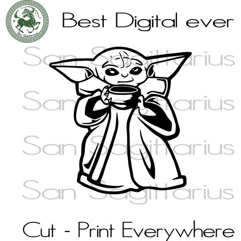 Free Free 333 Baby Yoda With Coffee Cup Svg SVG PNG EPS DXF File