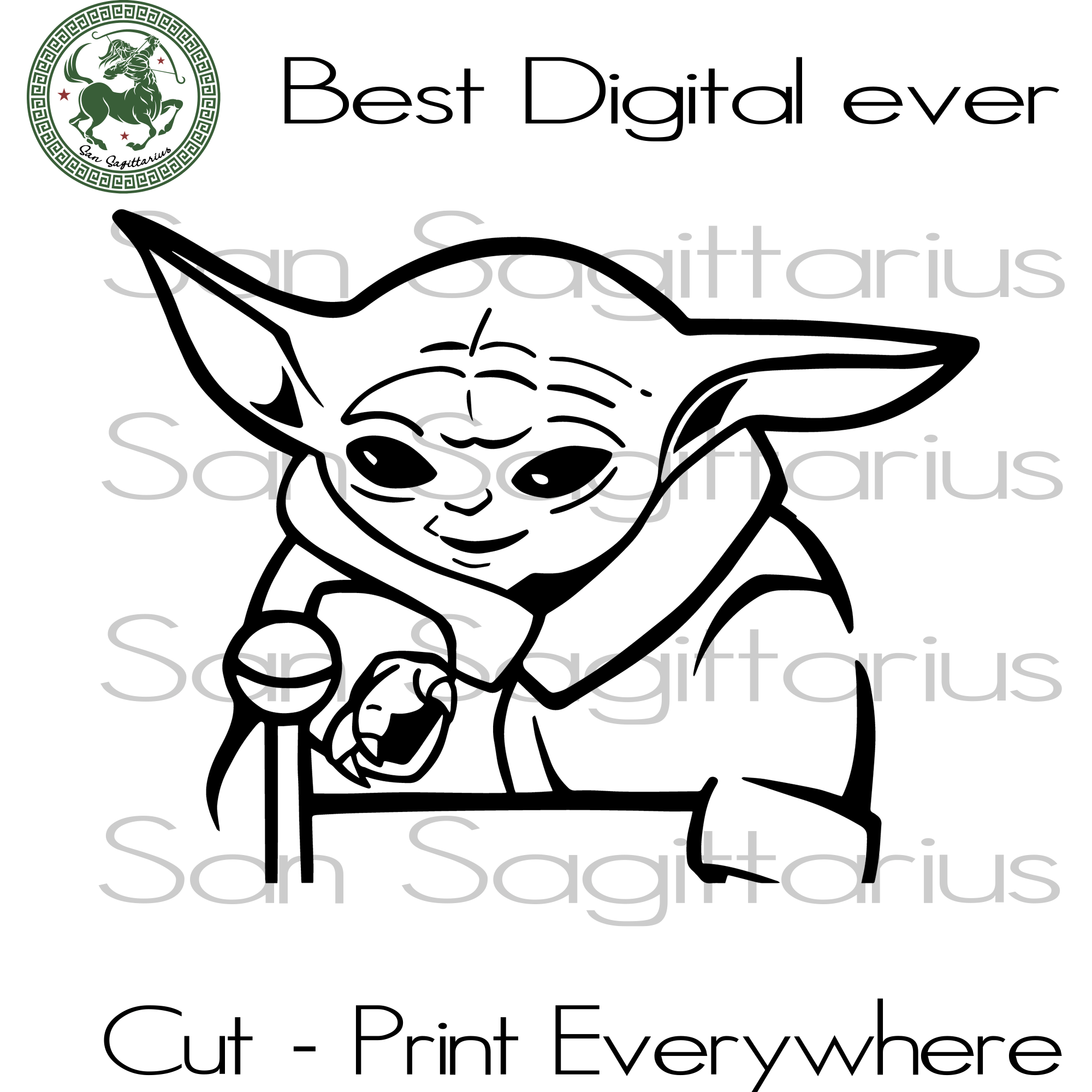 Download Baby Yoda Svg Files For Silhouette Cricut Instant Download San Sagit San Sagittarius SVG, PNG, EPS, DXF File