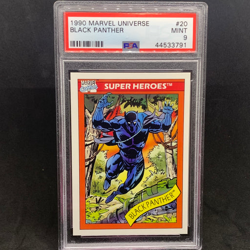 Marvel Universe 1990 - 020 - Black Panther - PSA 9 Vintage Trading Card Singles Impel   