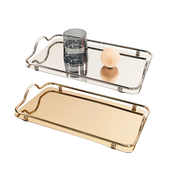 Stainless steel vanity mirrored serving tray - Coffee table tray, ottoman tray, vanities trays, jewellery tray, flower vases tray, decorative tray, centrepiece tray