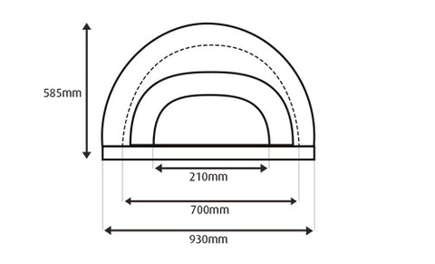 external dimensions of the oven