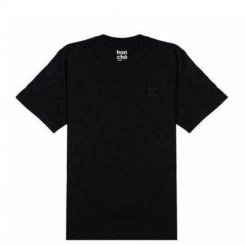 Boxy Embroidered T-shirt - Black - Ladies