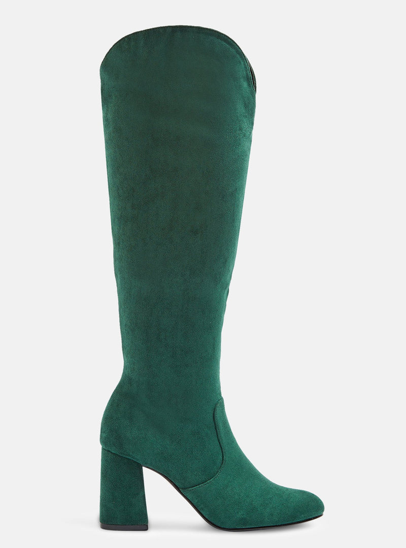 teal suede boots