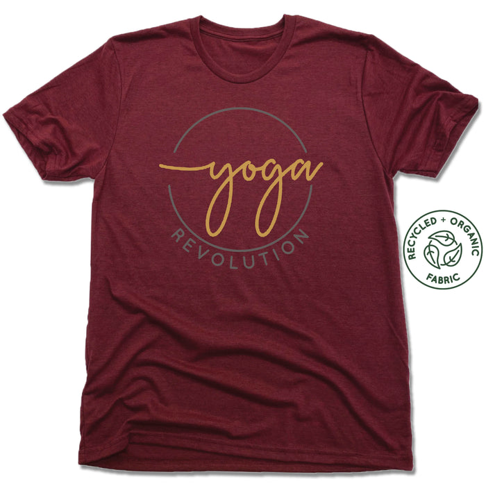 YOGA REVOLUTION | UNISEX VINO RED Recycled Tri-Blend | LOGO