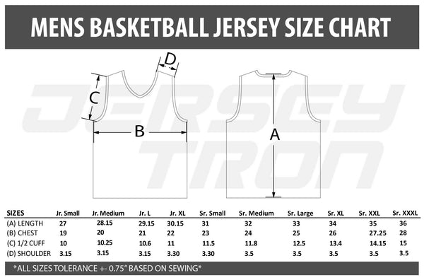SUBLIMATED BASKETBALL JERSEY (MENS) - YOUR DESIGN - JerseyTron