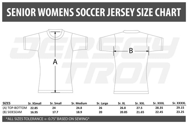 SUBLIMATED SOCCER JERSEY (WOMENS) - YOUR DESIGN - JerseyTron