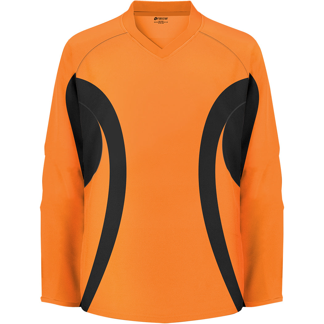 orange hockey jersey