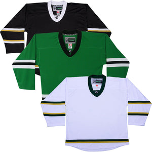 green and white hockey jersey