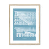 The Colosseum - Section Detail - Blue -  Framed & Mounted Print