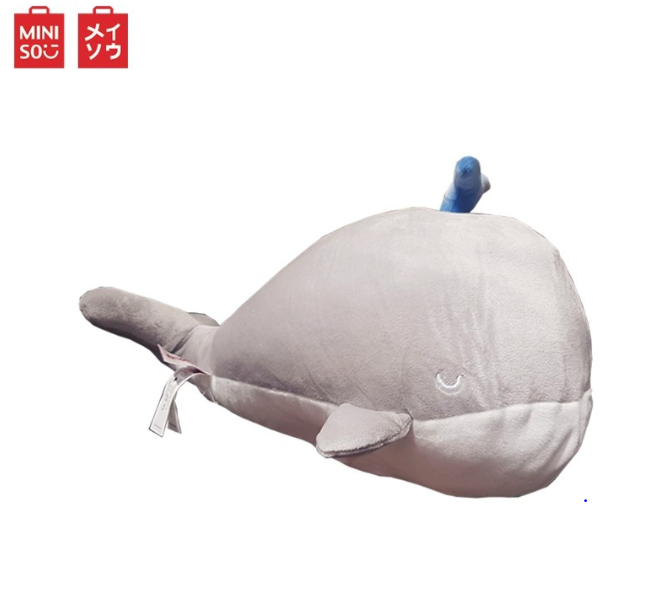 miniso whale stuffed toy