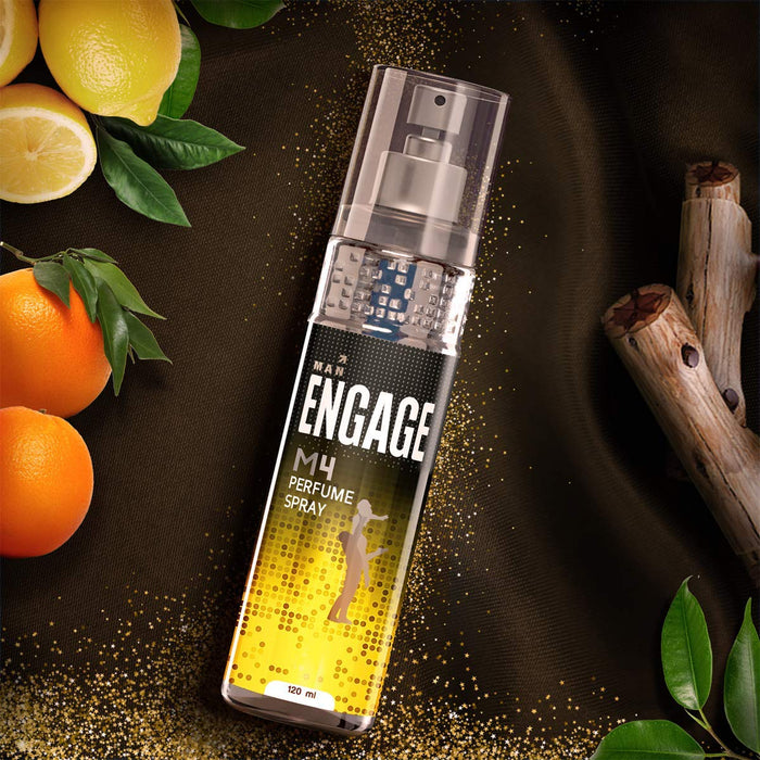 Engage M4 Perfume Spray For Men, Spicy and Lavender, Skin Friendly, 120ml
