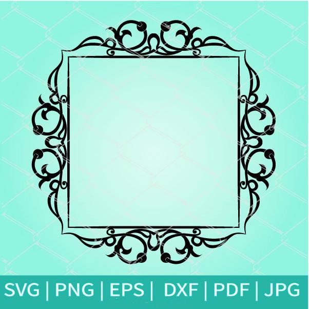 Download Decorative Floral Flourish Frame Svg Picture Frame Svg Border Orna