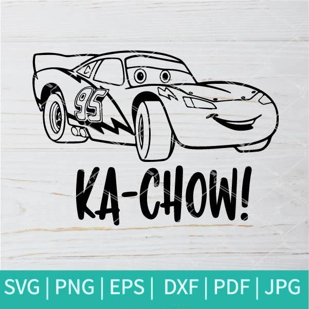 Download Ka Chow Svg Disney Cars Svg Lightning Mcqueen Svg Cartoon Race C