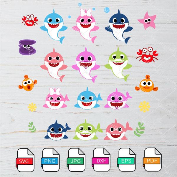 Free Free 74 Baby Shark Svg Family SVG PNG EPS DXF File