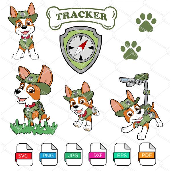 what kind of dog is tracker in the paw patrol