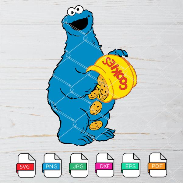 sesame street cookie monster svg cookie monster face svg