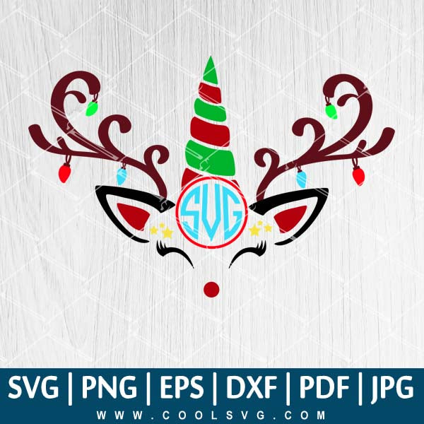 Download Christmas Unicorn Reindeer Svg Christmas Lights Vector Christmas S