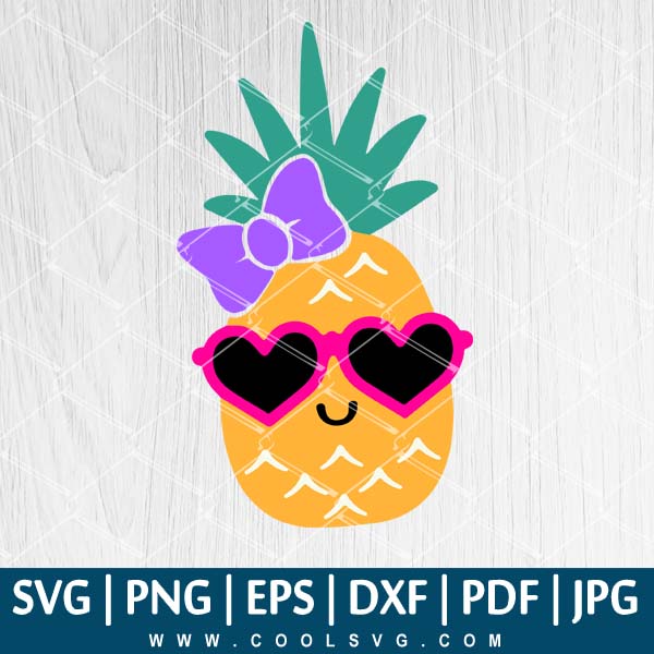 Cute Pineapple Svg Pineapple Svg Pineapple Sunglasses Svg Kawaii