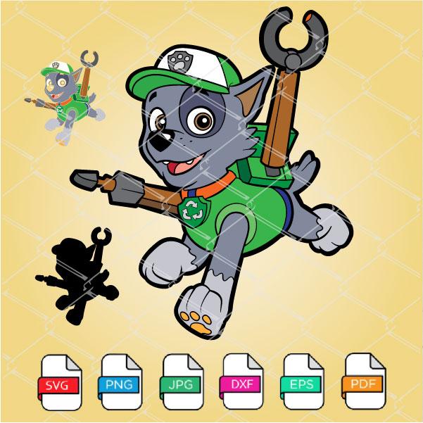 Download Rocky Paw Patrol SVG Bundle | Cartoon Dog SVG