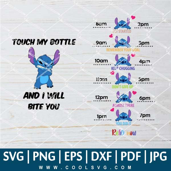 Download Touch My Bottle And I Will Bite You Svg Stitch Svg Water Bottle Sv